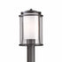 Hubbardton Forge Meridian Outdoor Post Light in Coastal Oil Rubbed Bronze Finish Model: 345610-SKT-14-ZS0283