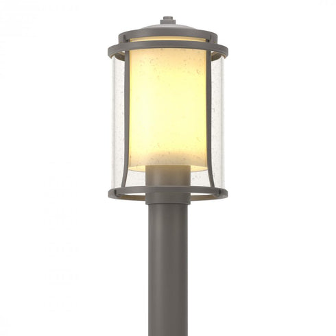 Hubbardton Forge Meridian Outdoor Post Light in Coastal Oil Rubbed Bronze Finish Model: 345610-SKT-14-ZS0283