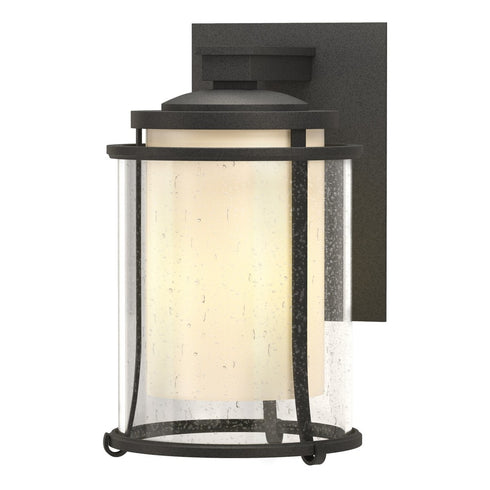 Hubbardton Forge Meridian Outdoor Sconce in Coastal Oil Rubbed Bronze Finish Model: 305610-SKT-14-ZS0297