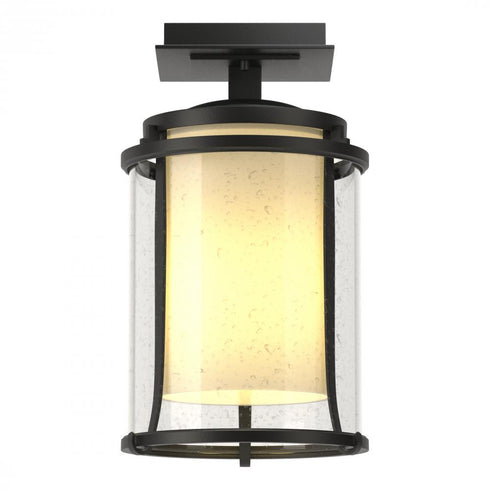 Hubbardton Forge Meridian Outdoor Semi Flush in Coastal Oil Rubbed Bronze Finish Model: 365605-SKT-14-ZS0297