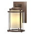 Hubbardton Forge Meridian Small Outdoor Sconce in Coastal Oil Rubbed Bronze Finish Model: 305605-SKT-14-ZS0296