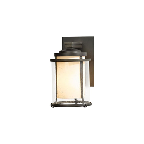 Hubbardton Forge Meridian Small Outdoor Sconce in Coastal Oil Rubbed Bronze Finish Model: 305605-SKT-14-ZS0296