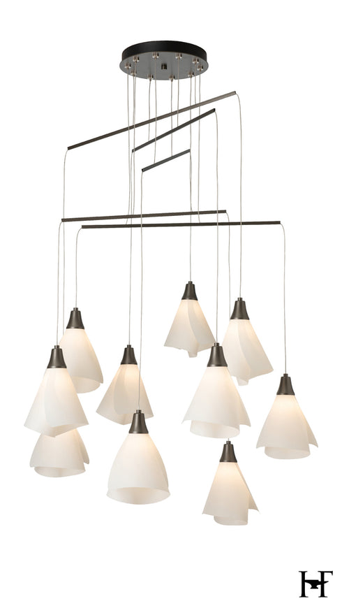 Hubbardton Forge Mobius 10 Light Mobile Pendant in Dark Smoke Finish Model: 131152-SKT-STND-07-SH1987
