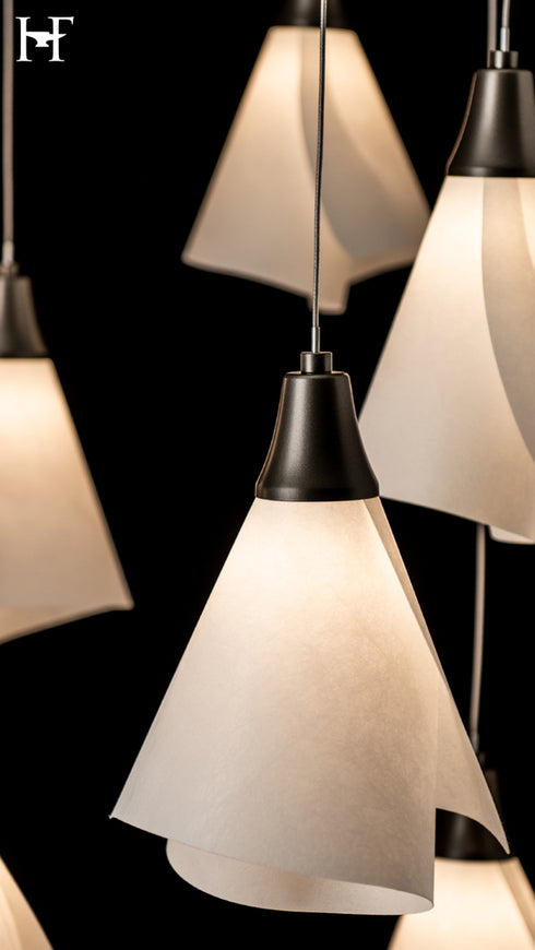 Hubbardton Forge Mobius 10 Light Mobile Pendant in Dark Smoke Finish Model: 131152-SKT-STND-07-SH1987