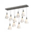 Hubbardton Forge Mobius 10 Light Rectangular Pendant Model: 131202-SKT-STND-82-SH1987