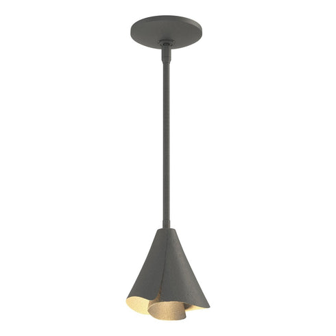 Hubbardton Forge Mobius Steel Shade Mini Pendant in Bronze Finish Model: 184500-SKT-MULT-05