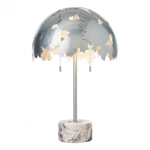 Hubbardton Forge Pangea Dome Table Lamp in Sterling Finish Model: 272103-SKT-85-ML