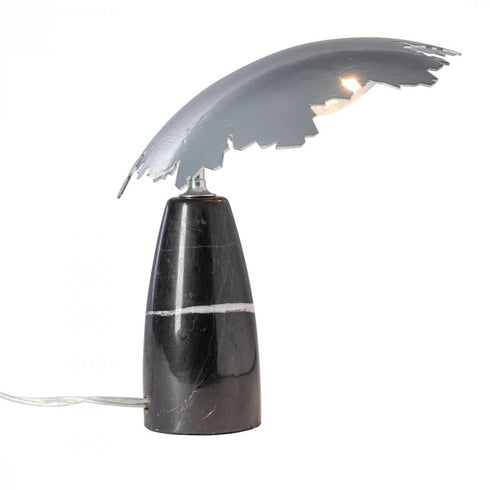 Hubbardton Forge Pangea Mini Table Lamp in Sterling Finish Model: 272107-SKT-85-MB