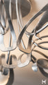 Hubbardton Forge Parasol 7 Light Semi Flush in Sterling Finish Model: 121320-SKT-85-BB0823