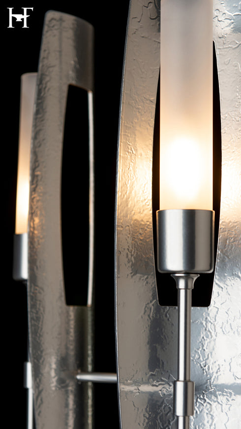 Hubbardton Forge Passage 3 Light Pendant in Sterling Finish Model: 131055-SKT-MULT-85-FD0611