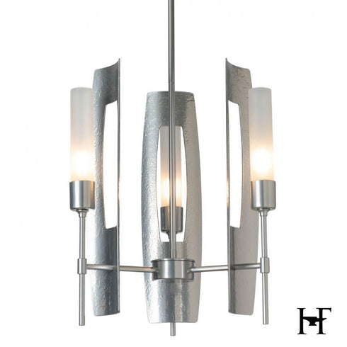 Hubbardton Forge Passage 3 Light Pendant in Sterling Finish Model: 131055-SKT-MULT-85-FD0611