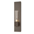 Hubbardton Forge Pillar 1 Light Sconce Model: 204420-SKT-03-GG0392