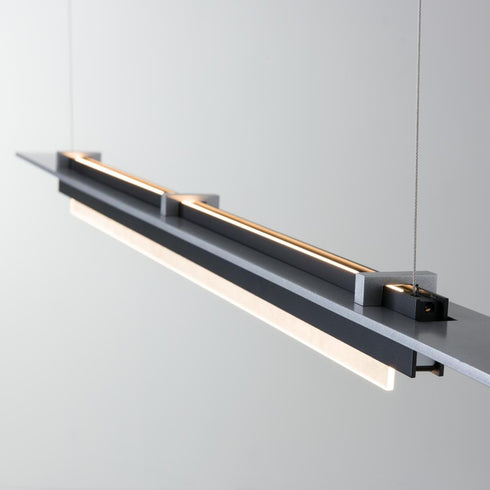 Hubbardton Forge Plank LED Pendant in Black Finish Model: 139920-LED-STND-10-82