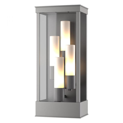 Hubbardton Forge Portico Large Outdoor Sconce in Coastal Oil Rubbed Bronze Finish Model: 304330-SKT-14-GG0392