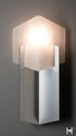 Hubbardton Forge Prisma 1 Light Bath Sconce in Sterling Finish Model: 201355-SKT-85