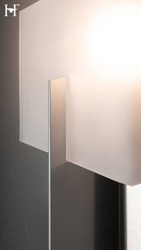 Hubbardton Forge Prisma 1 Light Bath Sconce in Sterling Finish Model: 201355-SKT-85