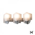 Hubbardton Forge Prisma 3 Light Bath Sconce in Sterling Finish Model: 201357-SKT-85-GG0816