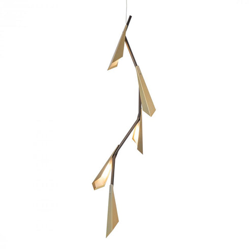 Hubbardton Forge Quill LED Pendant in Dark Smoke Finish Model: 135001-LED-STND-07-86