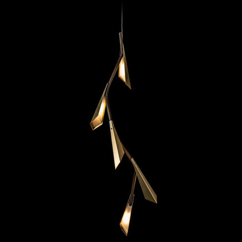 Hubbardton Forge Quill LED Pendant in Dark Smoke Finish Model: 135001-LED-STND-07-86