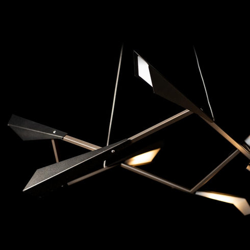 Hubbardton Forge Quill LED Pendant in Dark Smoke Finish Model: 135003-LED-STND-07-14