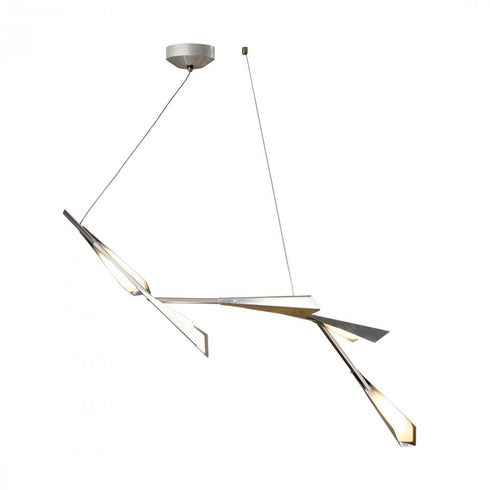 Hubbardton Forge Quill LED Pendant in Sterling Finish Model: 135001-LED-STND-85-85