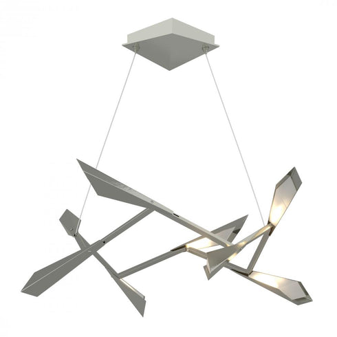 Hubbardton Forge Quill LED Pendant in Sterling Finish Model: 135003-LED-STND-85-85