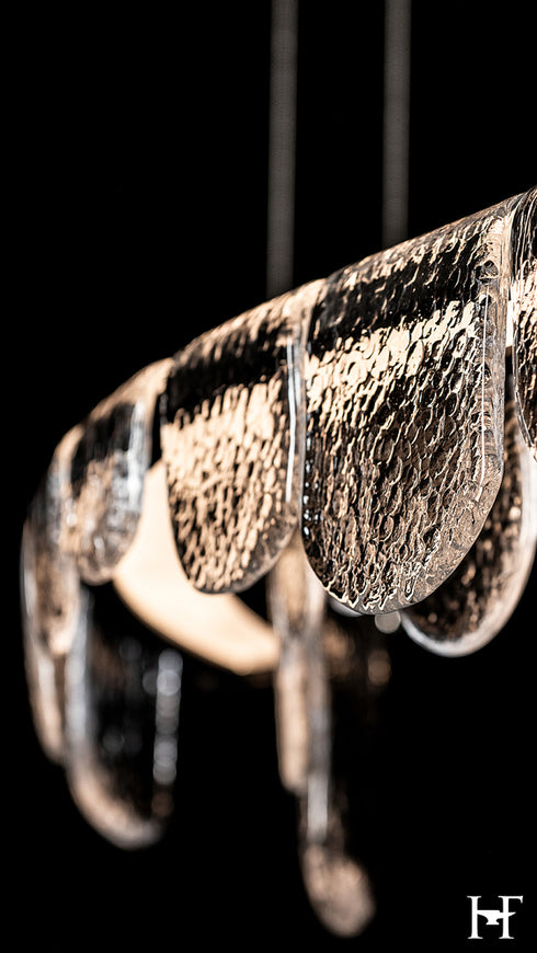 Hubbardton Forge Riverbed LED Pendant in Oil Rubbed Bronze Finish Model: 139980-LED-STND-14-ZM0846