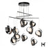 Hubbardton Forge Riza 10 Light Mobile Pendant ink Finish Model: 131158-SKT-STND-89-GG0711