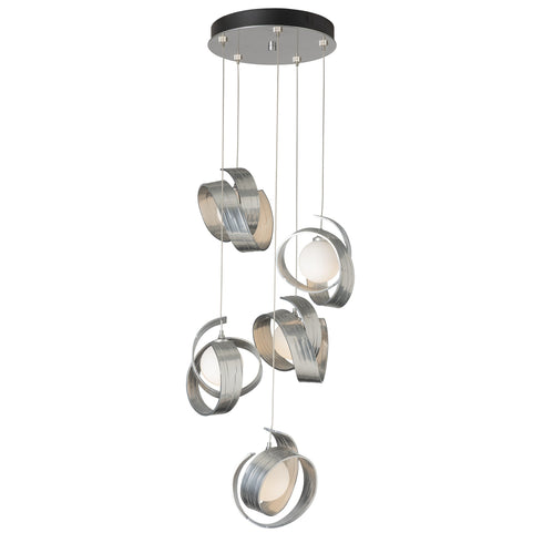 Hubbardton Forge Riza 5 Light Pendant Model: 131129-SKT-LONG-82-GG0711