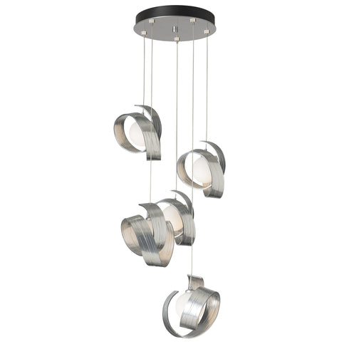 Hubbardton Forge Riza 5 Light Pendant Model: 131129-SKT-LONG-82-GG0711