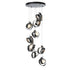 Hubbardton Forge Riza 9 Light Pendant Model: 131099-SKT-LONG-14-GG0711