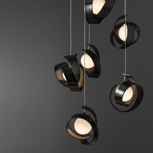 Hubbardton Forge Riza 9 Light Pendant Model: 131099-SKT-LONG-14-GG0711