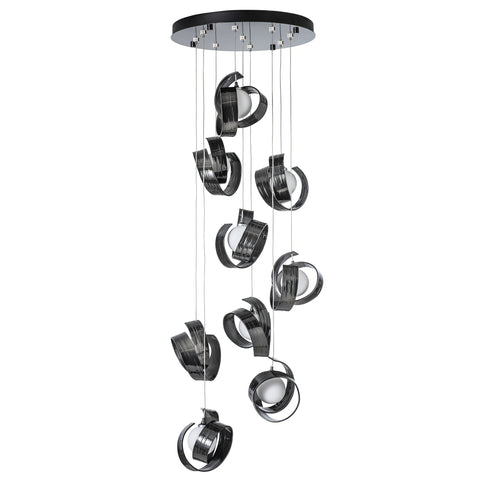 Hubbardton Forge Riza 9 Light Pendant Model: 131099-SKT-STND-10-GG0711