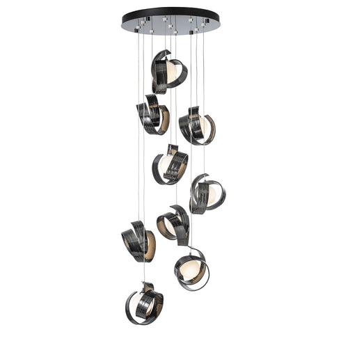 Hubbardton Forge Riza 9 Light Pendant Model: 131099-SKT-STND-10-GG0711