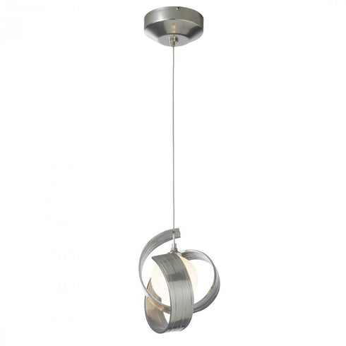 Hubbardton Forge Riza Low Voltage Mini Pendant in White Finish Model: 161186-SKT-STND-02-GG0711