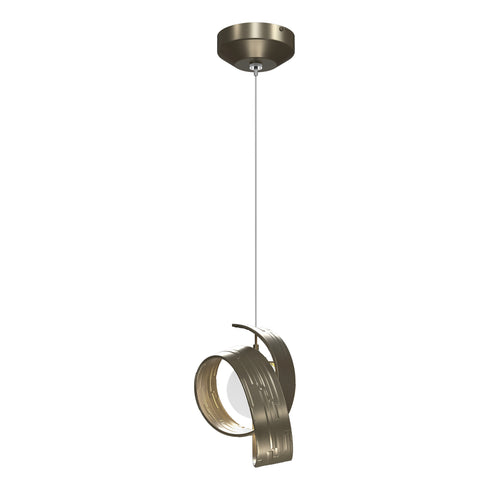 Hubbardton Forge Riza Low Voltage Mini Pendant in White Finish Model: 161186-SKT-STND-02-GG0711