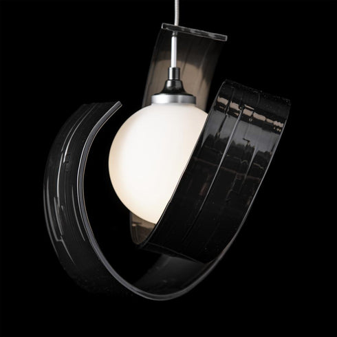 Hubbardton Forge Riza Low Voltage Mini Pendant in White Finish Model: 161186-SKT-STND-02-GG0711