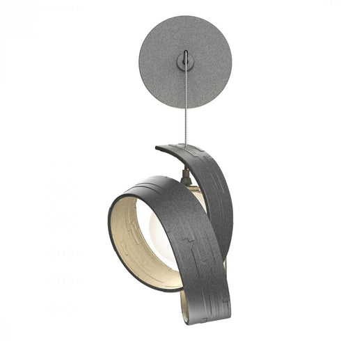 Hubbardton Forge Riza Low Voltage Sconce in White Finish Model: 201353-SKT-02-GG0711