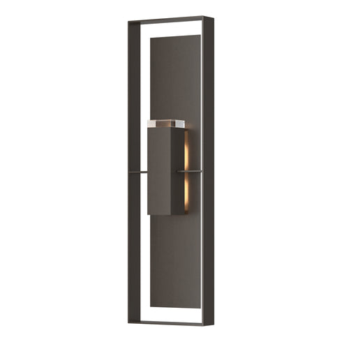 Hubbardton Forge Shadow Box Extra Tall Sconce in Coastal Oil Rubbed Bronze Finish Model: 302608-SKT-14-14-ZM0736