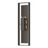 Hubbardton Forge Shadow Box Extra Tall Sconce in Coastal Oil Rubbed Bronze Finish Model: 302608-SKT-14-14-ZM0736