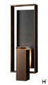 Hubbardton Forge Shadow Box Large With Slate Dark Sky Friendly Outdoor Sconce in Coastal Bronze Finish Model: 302664-SKT-75-SL-ZM0850