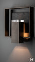 Hubbardton Forge Shadow Box Medium With Slate Dark Sky Friendly Outdoor Sconce in Coastal Oil Rubbed Bronze Finish Model: 302662-SKT-14-SL-ZM0850