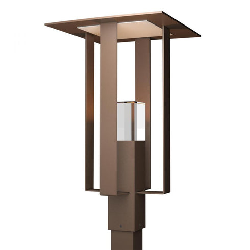 Hubbardton Forge Shadow Box Outdoor Post Light in Coastal Oil Rubbed Bronze Finish Model: 344830-SKT-14-72-ZM0687