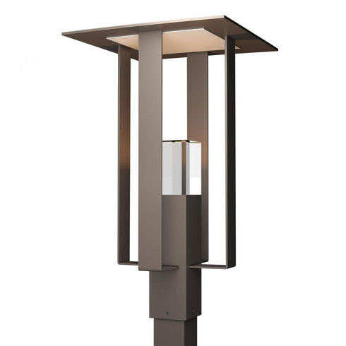 Hubbardton Forge Shadow Box Outdoor Post Light in Coastal Oil Rubbed Bronze Finish Model: 344830-SKT-14-72-ZM0687