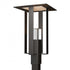 Hubbardton Forge Shadow Box Outdoor Post Light in Coastal Oil Rubbed Bronze Finish Model: 344830-SKT-14-72-ZM0687