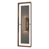 Hubbardton Forge Shadow Box Tall Outdoor Sconce in Coastal Oil Rubbed Bronze Finish Model: 302607-SKT-14-14-ZM0546
