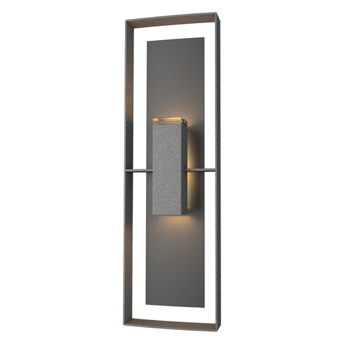 Hubbardton Forge Shadow Box Tall Outdoor Sconce in Coastal Oil Rubbed Bronze Finish Model: 302607-SKT-14-14-ZM0546