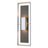 Hubbardton Forge Shadow Box Tall Outdoor Sconce in Coastal Oil Rubbed Bronze Finish Model: 302607-SKT-14-14-ZM0546