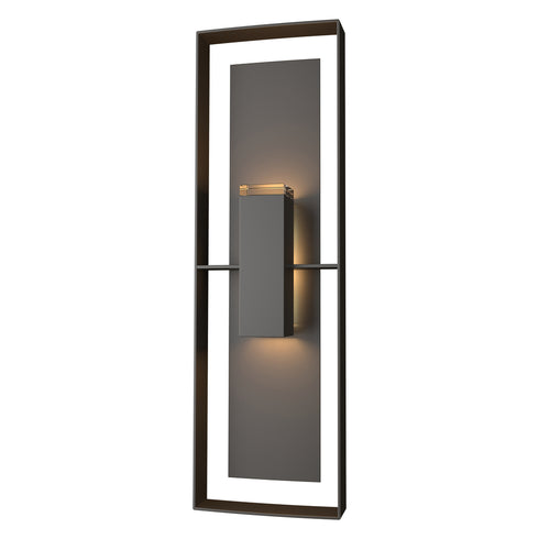 Hubbardton Forge Shadow Box Tall Outdoor Sconce in Coastal Oil Rubbed Bronze Finish Model: 302607-SKT-14-14-ZM0546