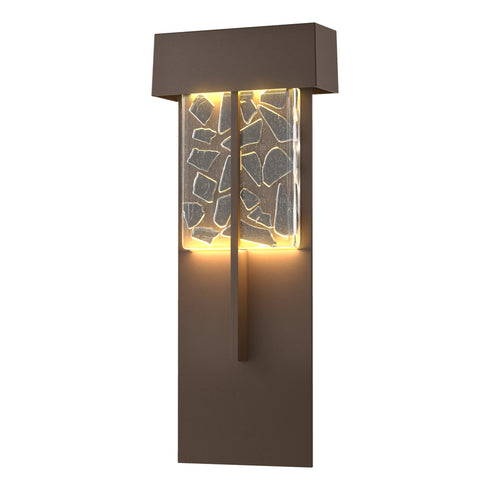 Hubbardton Forge Shard XL Outdoor Sconce in Coastal Oil Rubbed Bronze Finish Model: 302518-LED-14-YP0669